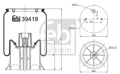 Pneimoatsperes spilvens, Pneimopiekare FEBI BILSTEIN 39418