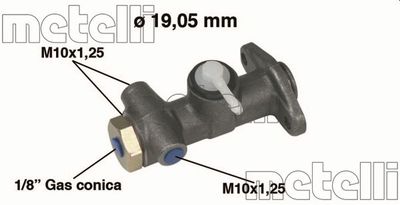 Galvenais bremžu cilindrs METELLI 05-0001
