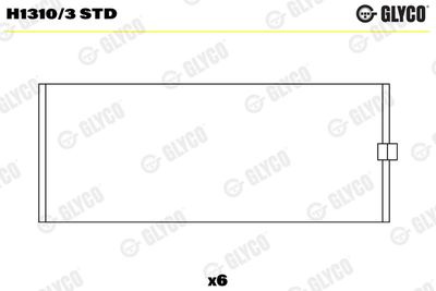 Kloķvārpstas gultnis GLYCO H1310/3 STD