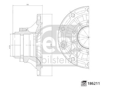 Ступица колеса FEBI BILSTEIN 186211
