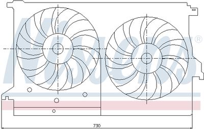 Вентилятор, охлаждение двигателя NISSENS 85404
