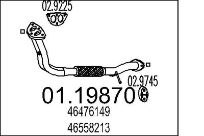 Izplūdes caurule MTS 01.19870
