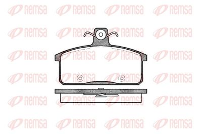 Комплект тормозных колодок, дисковый тормоз REMSA 0128.50