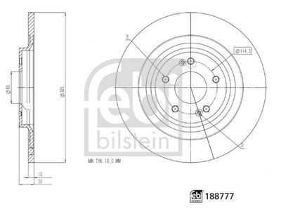 Тормозной диск FEBI BILSTEIN 188777