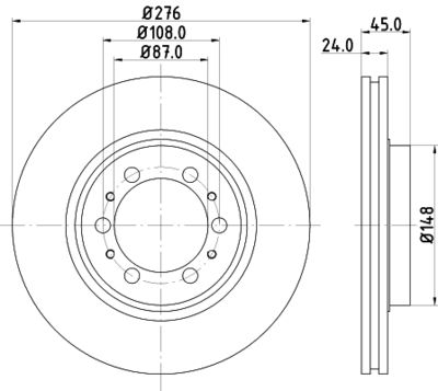 Bremžu diski HELLA PAGID 8DD 355 105-131