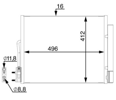 Kondensators, Gaisa kond. sistēma MAHLE AC 50 000S