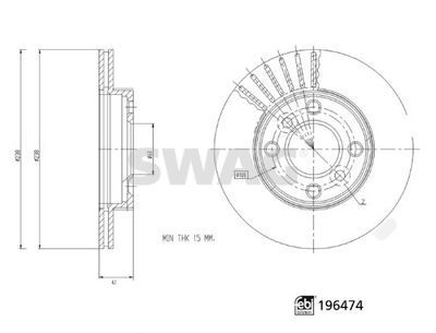 Bremžu diski SWAG 33 11 2182