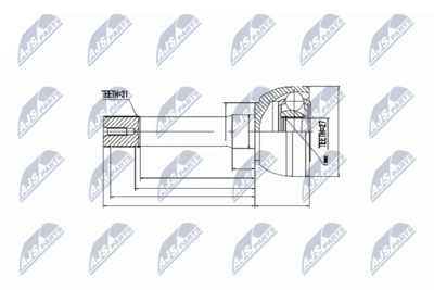 Шарнирный комплект, приводной вал NTY NPZ-NS-011