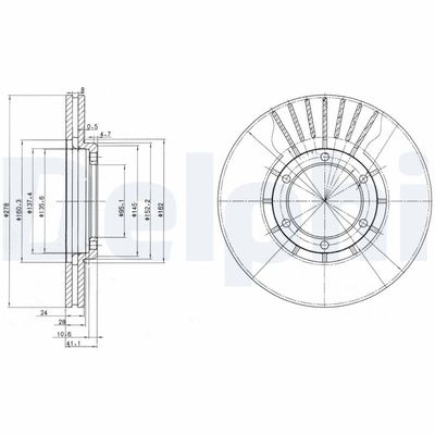 Тормозной диск DELPHI BG2751