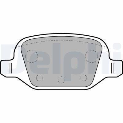 Комплект тормозных колодок, дисковый тормоз DELPHI LP1678