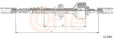 Трос, управление сцеплением COFLE 92.11.2962