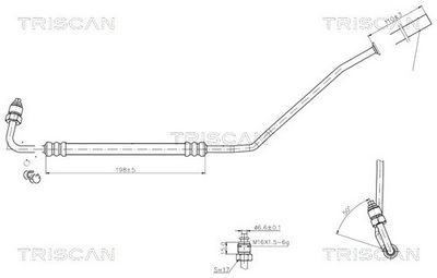 Гидравлический шланг, рулевое управление TRISCAN 8516 29027