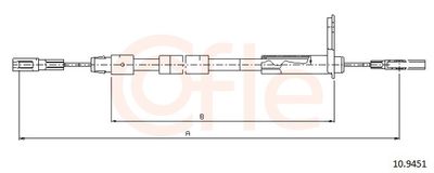 Тросик, cтояночный тормоз COFLE 92.10.9451