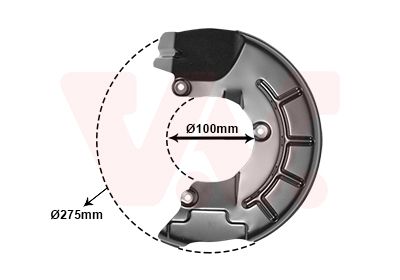Dubļu sargs, Bremžu disks VAN WEZEL 5829371