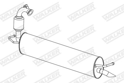 Глушитель выхлопных газов конечный WALKER 24305