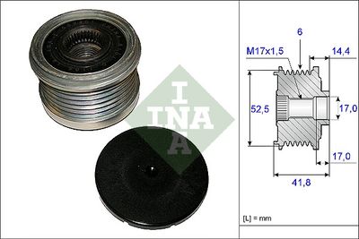 Ģeneratora brīvgaitas mehānisms Schaeffler INA 535 0147 10