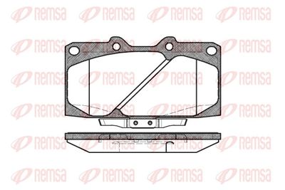 Bremžu uzliku kompl., Disku bremzes REMSA 0599.04