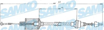 Трос, управление сцеплением SAMKO C0159C