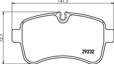 Bremžu uzliku kompl., Disku bremzes HELLA PAGID 8DB 355 005-551