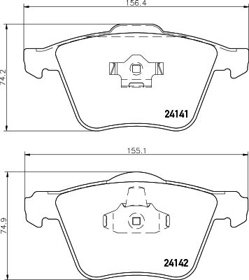 HELLA PAGID 8DB355011721 Bremžu uzliku kompl