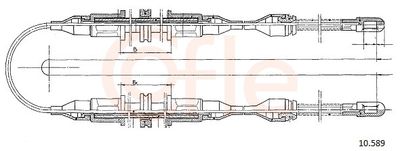 Тросик, cтояночный тормоз COFLE 92.10.589