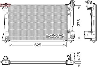 Радиатор, охлаждение двигателя DENSO DRM50145