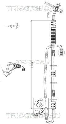 Hidrauliskā šļūtene, Stūres iekārta TRISCAN 8516 23006