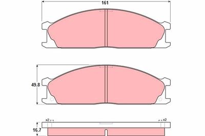 Комплект тормозных колодок, дисковый тормоз TRW GDB1017