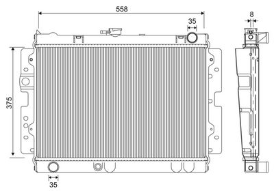 Radiators, Motora dzesēšanas sistēma VALEO 701351