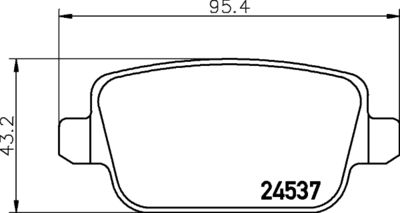 Комплект тормозных колодок, дисковый тормоз HELLA PAGID 8DB 355 025-351