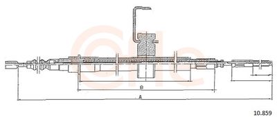 Тросик, cтояночный тормоз COFLE 92.10.859