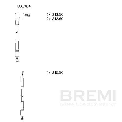 Augstsprieguma vadu komplekts BREMI 300/454