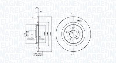 Тормозной диск MAGNETI MARELLI 360406029701