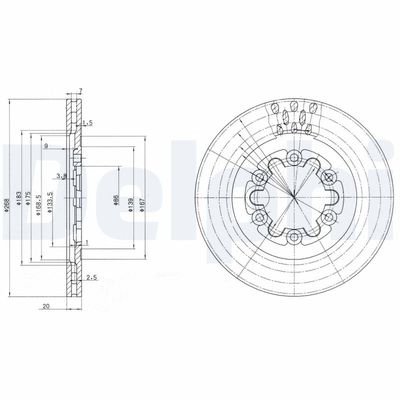 Тормозной диск DELPHI BG2678