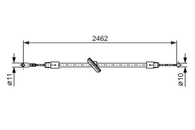 Тросик, cтояночный тормоз BOSCH 1 987 482 381
