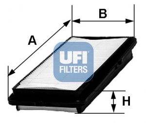 Gaisa filtrs UFI 30.380.00
