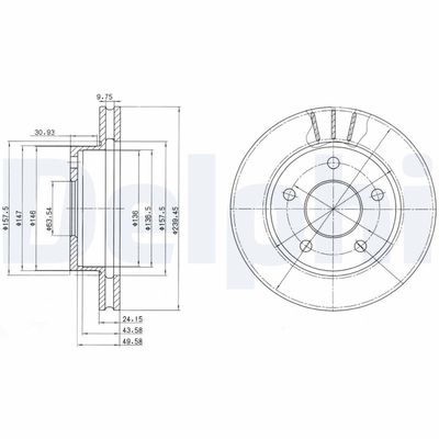 Тормозной диск DELPHI BG2472