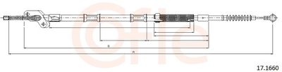 Тросик, cтояночный тормоз COFLE 92.17.1660