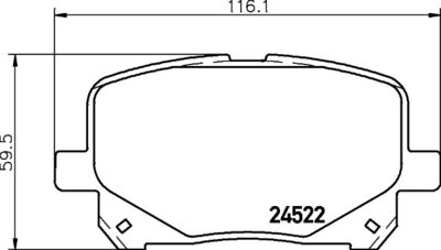 HELLA PAGID 8DB355013161 Bremžu uzliku kompl
