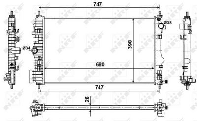 Radiators, Motora dzesēšanas sistēma NRF 53774