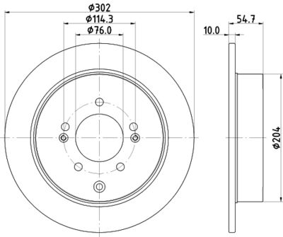 Bremžu diski HELLA PAGID 8DD 355 126-911