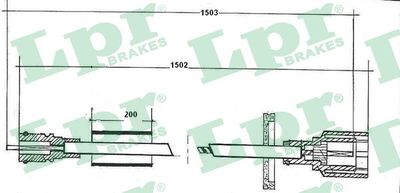 Тросик спидометра LPR C0053SP