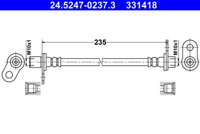 Тормозной шланг ATE 24.5247-0237.3