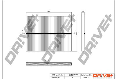 Фильтр, воздух во внутренном пространстве Dr!ve+ DP1110.12.0113