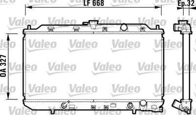 Радиатор, охлаждение двигателя VALEO 734111