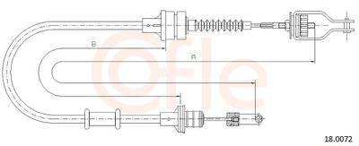 Трос, управление сцеплением COFLE 92.18.0072