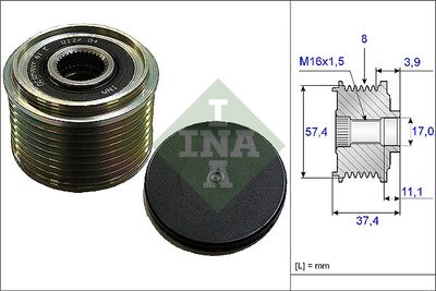 Ģeneratora brīvgaitas mehānisms Schaeffler INA 535 0068 10