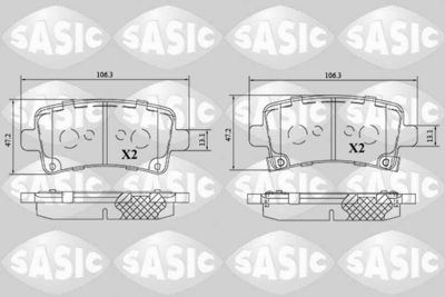 Bremžu uzliku kompl., Disku bremzes SASIC 6216189