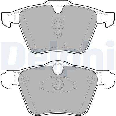 Комплект тормозных колодок, дисковый тормоз DELPHI LP1968