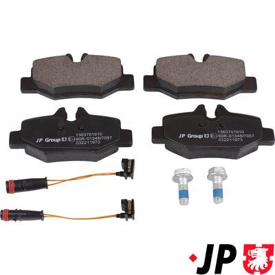 Bremžu uzliku kompl., Disku bremzes JP GROUP 1363701910